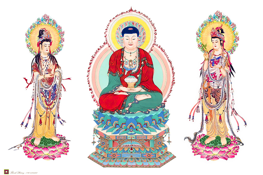 Tranh Tam thánh Phật (5755)